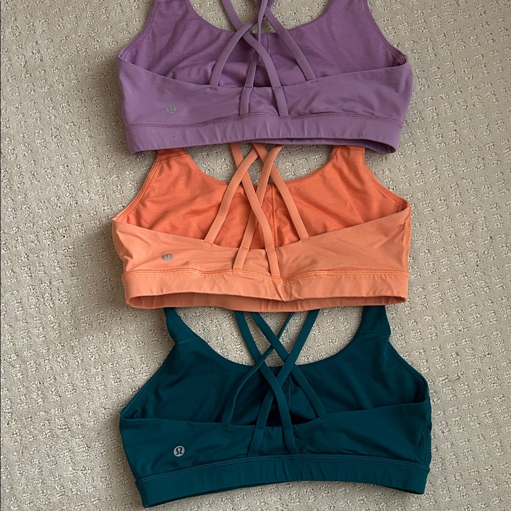 Lot of 3 lululemon energy sports bras - Picture 2 of 4